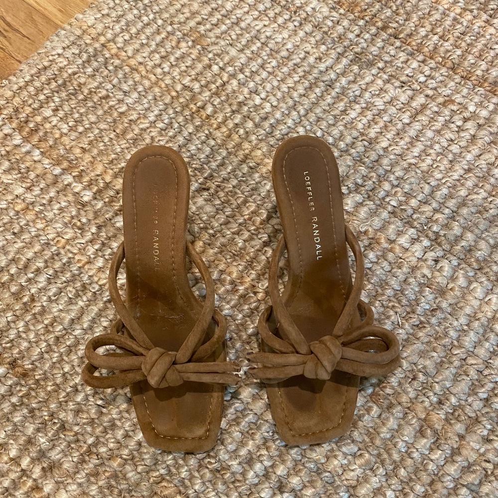 Loeffler Randall suede bow heels